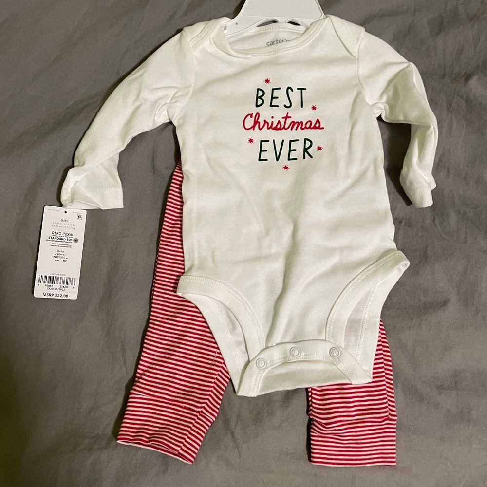 Carter’s 6 month old baby girl Christmas outfit